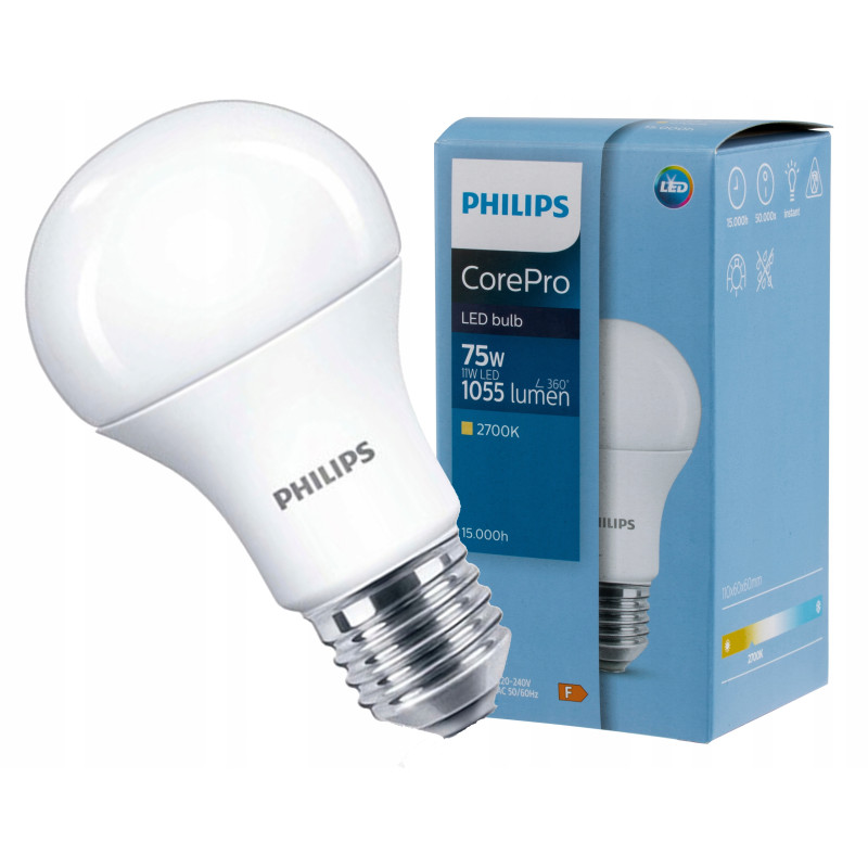 Żarówka LED E27 BULB  75W ciepła